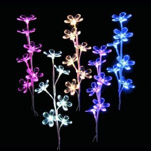 Fiore LED 50 cm – 5 Colori Assortiti, a Batteria (Batterie Non Incluse)