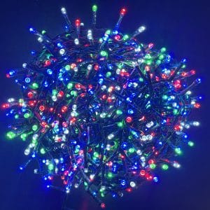 400 LED Multicolore – Cavo Scuro, Uso Esterno/Interno