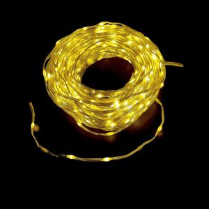 200 Maxi Gocce di LED Bianco Caldo Modellabili – 10 m, Cavo Trasparente