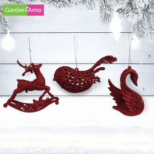 Animaletto 3D Glitter Rosso – 10/14 cm, Modelli Assortiti