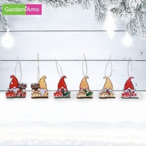 Addobbo 3D Gnomo “Crystal Tales” – Oro/Rosso, 8 cm