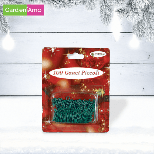 100 Ganci in Metallo Plasticato, Blister