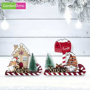 Gnomo e Casetta Decorative in Legno – 12 cm, Modello Assortito