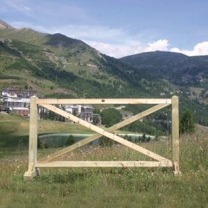 Recinzione Mobile Sestriere in Pino Impregnato